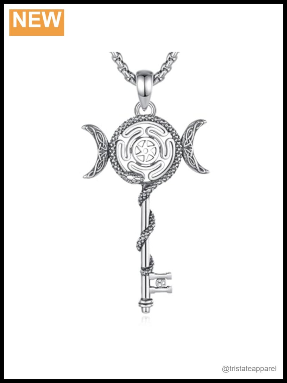 S925 Sterling Silver Goddess Necklace Amulet Pendant
